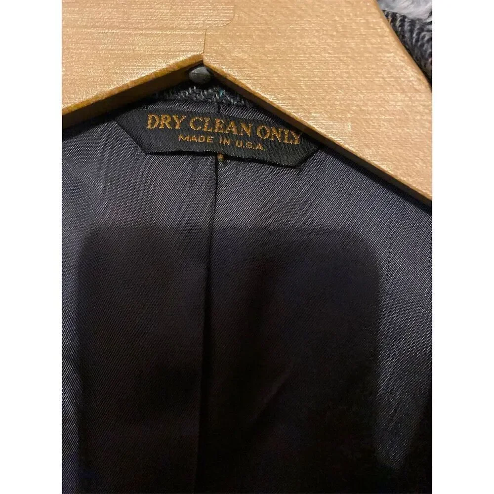 Cricketeer Men's Gray Tweed Blazer 50 R Herringbone Two-Button Formal